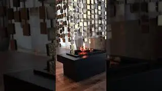 Камин в стиле модерн горение 1