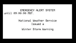 Emergency Alert System | Winter Storm | EAS Scenario