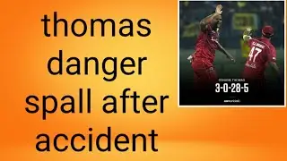 Great spell of oshane thomas after dangerous accident ||sl vs wi ist t20