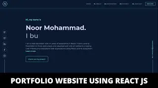 Creating a Responsive Portfolio Website using React js | part 1