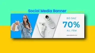 Professional Social Media Banner Design   Photoshop CC Tutorial