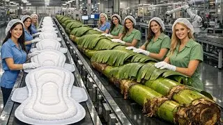 Engineering Marvel 🍌 Inside the Factory Turning Banana Stems into Hygiene Products