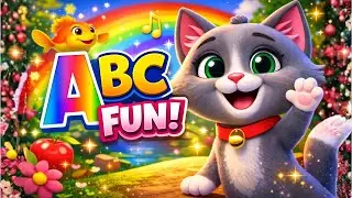 A to Z Learning Song 🎵 Cute Cartoon Cat Teaches ABCs | Preschool
