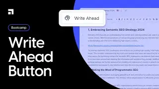 How to use the 'Write Ahead' button?