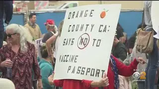 Protest In Orange County Over Opposition To COVID 'Vaccine Passport'