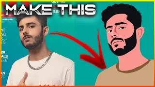 HOW TO MAKE LOGO CARTOON LIKE CARRYMINATI , SCOUT , BB