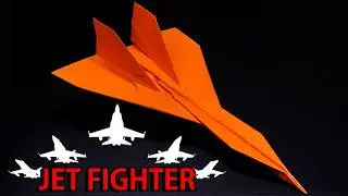 Origami JET FIGHTER ✈️ How to Make a Jet Fighter Paper Airplane that FLY FAR