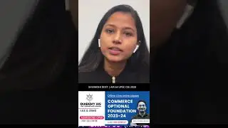Rank 64 Shivakshi Dixit CSE 2020 | UPSC Commerce and Accountancy Optional