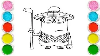 Super minions drawing for kids, let's draw, painting and Coloring drawing for kids and toddlers 🚸🖌️🎨