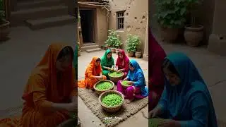Miniature Punjabi Women Cook Giant Matar Pulao! | Traditional Village Vibes | Ahad Flow