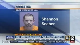 Man arrested for selling fake concert tickets