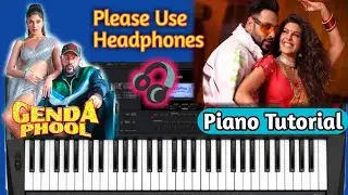 Genda phool hindi song || Badshah || piano tutorial keyboard rhythm