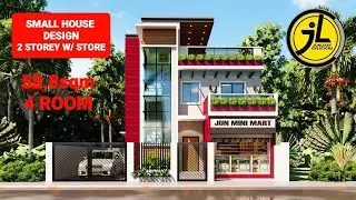 SMALL HOUSE DESIGN | TWO STOREY WITH STORE | By: junliray creations