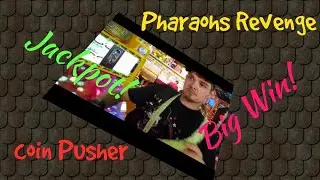 Mort Hits The Pharoah's Revenge Coin Pusher Jackpot at Knoebels Amusement Park Arcade