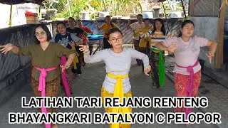 Tari rejang renteng oleh ibu ibu bhayangkari batalyon c pelopor || gladi bersih