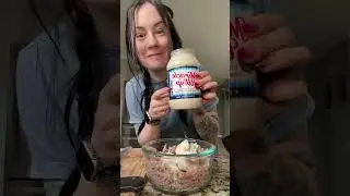 Midwest 🤝 calling things salad that aren&rsquo;t | sahm leftoever ham salad recipe | #asmrsounds #recipe