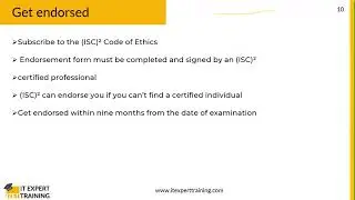 CISSP | Endorsement | IT Expert Training