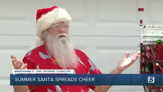 Motorcycle Santa spreading cheer early because of pandemic