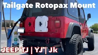 Jeep Tj Wrangler - DIY Rotopax Tailgate Mount & REAR TIRE DELETE