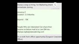 🔥👍Marketing Interns Requirement 👍🔥| #viral #shorts #shortsvideo #job #graduationjobs #hiring