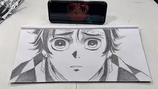 Tanjiro Kamado Pencil Drawing | Demon Slayer Anime Art | Step by Step Sketch