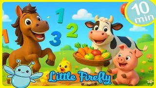 Count with the Horse 🐴 + Animal Song Compilation | Educational Music for Kids | Little Firefly