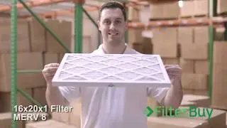 FilterBuy 16x20x1 MERV 8 Pleated AC Furnace Air Filter