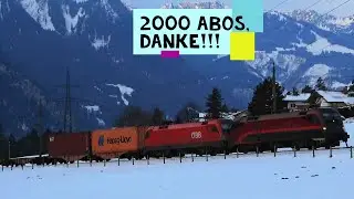 ARLBERGBAHN🏔 im Winter: Bings bis Braz mit Railjet-Lok zieht Güterzug, EC Transalpin, IC118 Bodensee