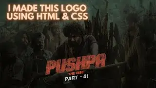 Pushpa movie logo using HTML & CSS | Pushpa title poster | #Pushpa #Thaggedele