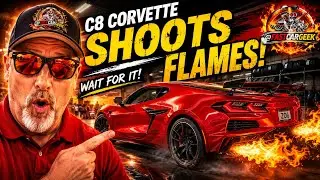 C8 Z06 exhaust flame.