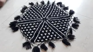 DIY:-How to make new beautiful Thalposh,dish tv cover,door mat,floor mat