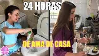 24 HORAS SIENDO  AMA DE CASA !! (Reto 1 día entero limpiando) 😫 LA DIVERSION DE MARTINA