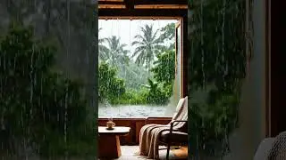 Heavy Rain ASMR 🌧️ Cozy Cabin Window | Sleep & Relax