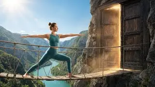 I Practiced Yoga on a Dangerous Mountain Bridge 🧘&zwj;♀️🌄 | Balance Beyond Fear