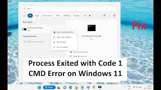 Process Exited with Code 1 CMD Error on Windows 11 FIX