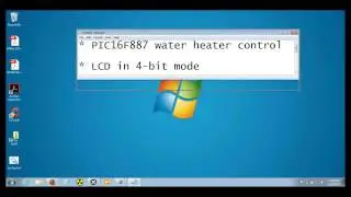 PIC16F887, 16x2 LCD in 4-bit mode, analog thermal sensor and relay. MPLAB, Proteus, C code