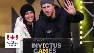 Prince Harry jokes with wife Meghan at Invictus Games welcome ceremony