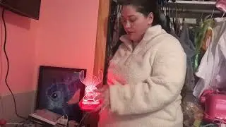 Stitch nightlight, love the color changing and different power options!