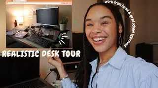 A NORMAL DESK TOUR! work from home/grad school set up for functional productivity and organization.