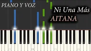 Aitana - Ni Una Más | Piano Tutorial Acompañamiento Instrumental