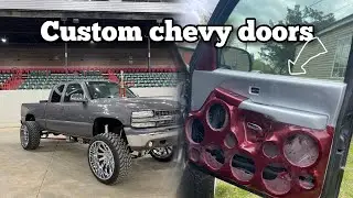 Fully custom Chevy door panels #chevy #silverado #prvaudio
