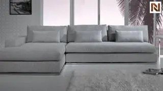 Light Grey Fabric Sectional Sofa   VGYIC08B from VIG Furniture
