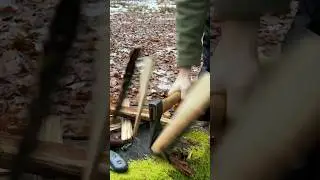Chopping Firewood, Splitting wood and Campfire Building | Winter Camping #bushcraft