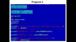 Program to find square and cube of a number using macro and  infinite while loop