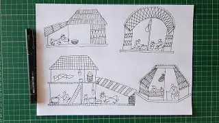 Warli Huts and Houses Part 2