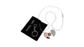 PhotoLocket 16GB USB Photo Storage Slim Crystal Heart