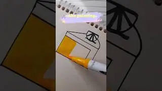 cake painting 🍰🍋💗#shortsart #art #howtocolouring