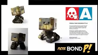 Figurka robota kostki Mobile Tank Square ATTILA - World War Robot - ThreeA  3A 1/6 WWR odcinek 13