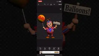 Making shadow Funtime Chica + glamrock balloon boy