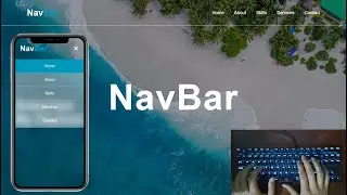 ASMR Programming - Responsive Navigation Menu Bar Using HTML CSS | Step By Step - No Talking